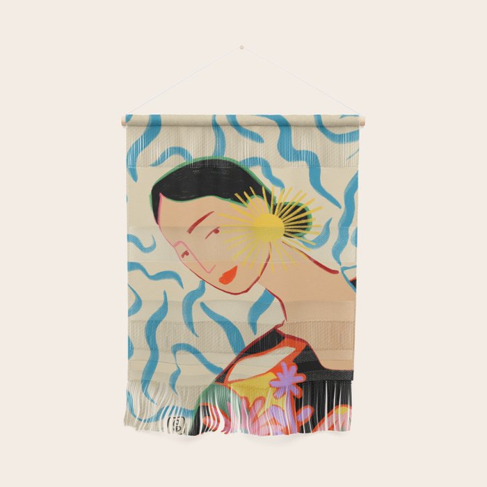 SMILING WOMAN AND SUNSHINE Wall Hanging Gallery Image 1