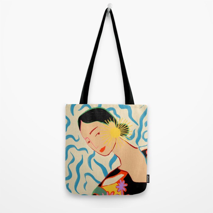 SMILING WOMAN AND SUNSHINE Tote Bag Gallery Image 2