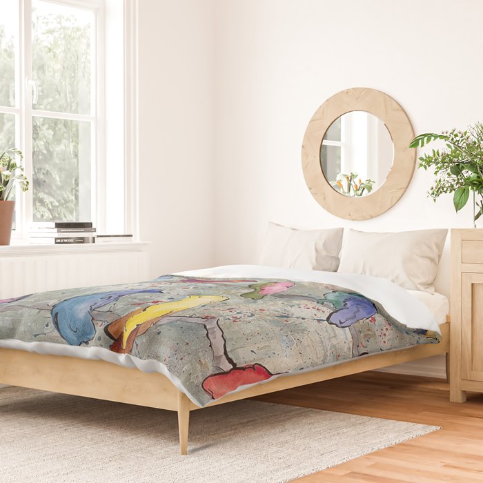 Colorful Birds Banter Duvet Cover Gallery Image 2