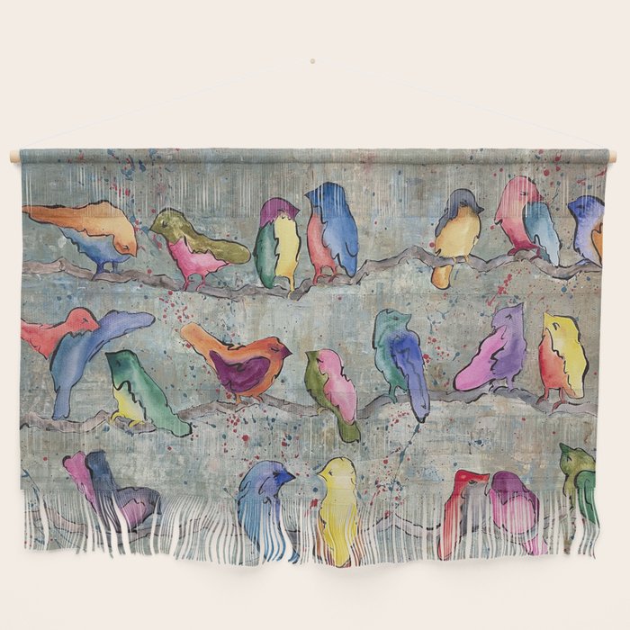 Colorful Birds Banter Wall Hanging Gallery Image 1