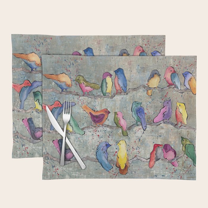Colorful Birds Banter Placemat Gallery Image 1