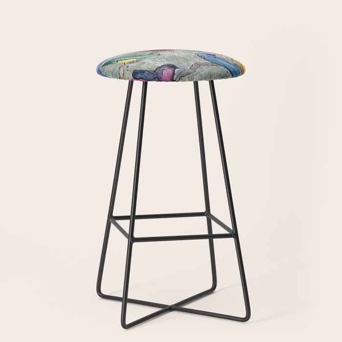Colorful Birds Banter Stool Gallery Image 1