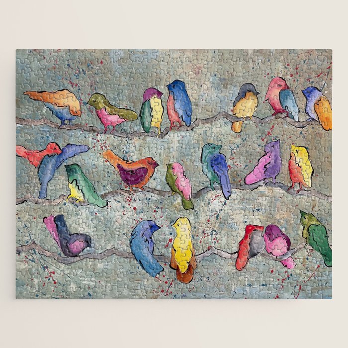 Colorful Birds Banter Jigsaw Puzzle Gallery Image 1