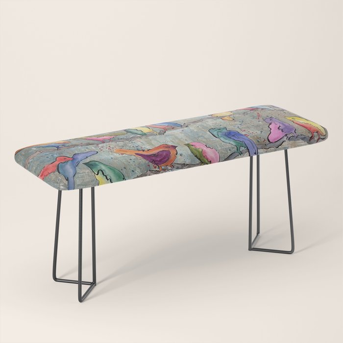 Colorful Birds Banter Bench Gallery Image 1