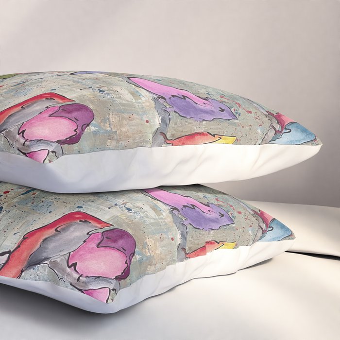 Colorful Birds Banter Pillow Sham Gallery Image 3