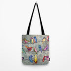 Colorful Birds Banter Tote Bag Gallery Image 2