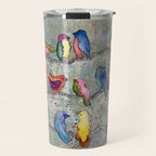 Colorful Birds Banter Travel Mug Gallery Image 1
