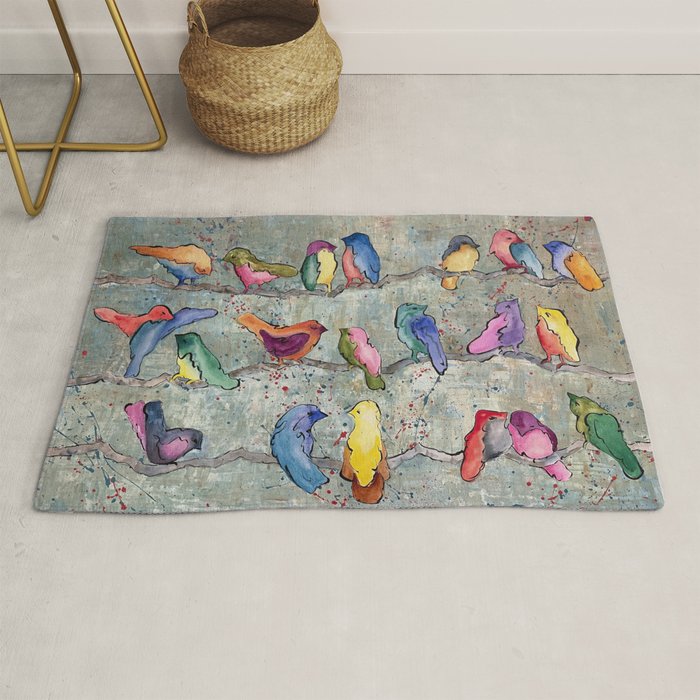 Colorful Birds Banter Rug Gallery Image 1