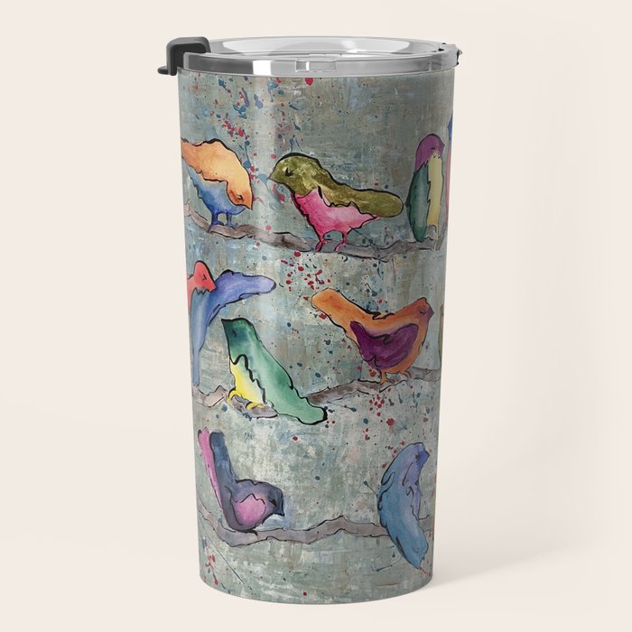 Colorful Birds Banter Travel Mug Gallery Image 3
