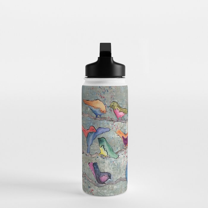 Colorful Birds Banter Water Bottle Gallery Image 3