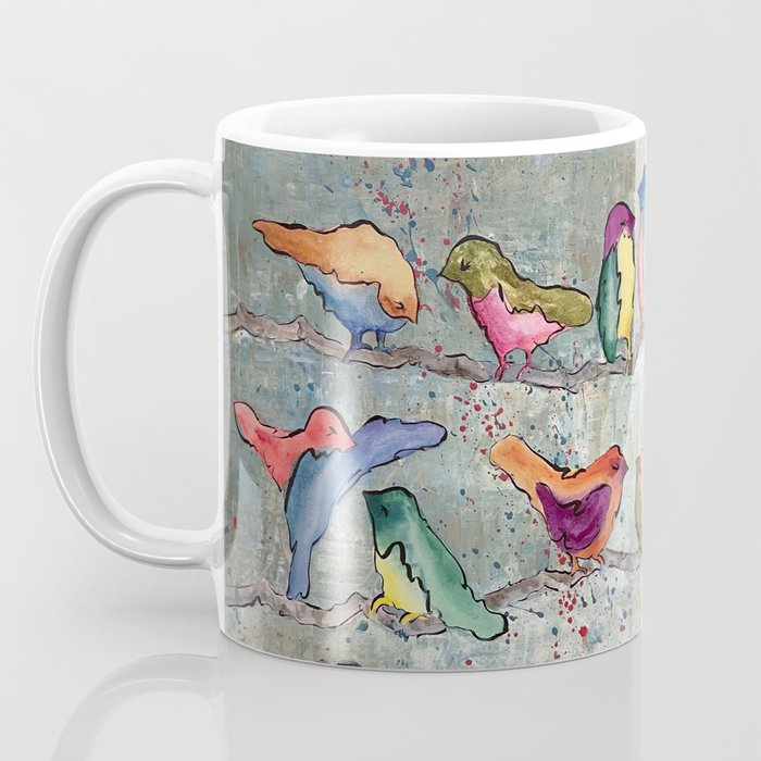 Colorful Birds Banter Coffee Mug Gallery Image 3