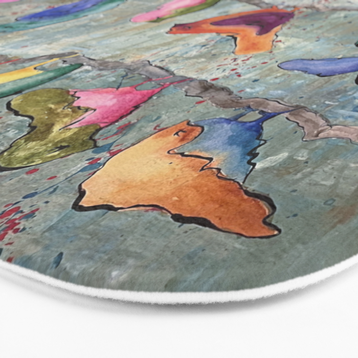 Colorful Birds Banter Bath Mat Gallery Image 3