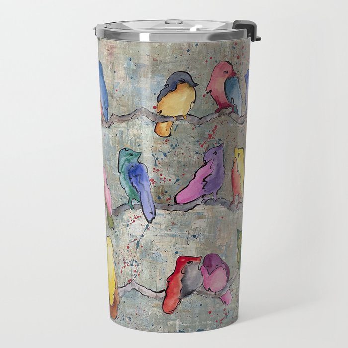 Colorful Birds Banter Travel Mug Gallery Image 2