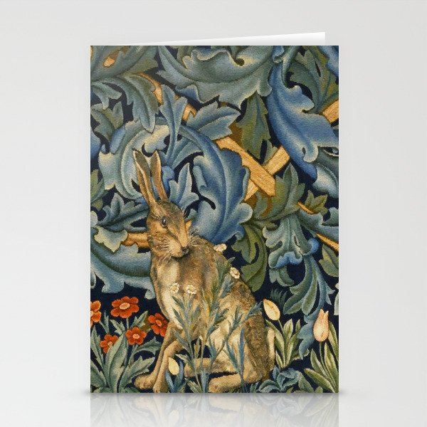 William Morris Forest Rabbit , Morris Floral Stationery Card Gallery Image 2