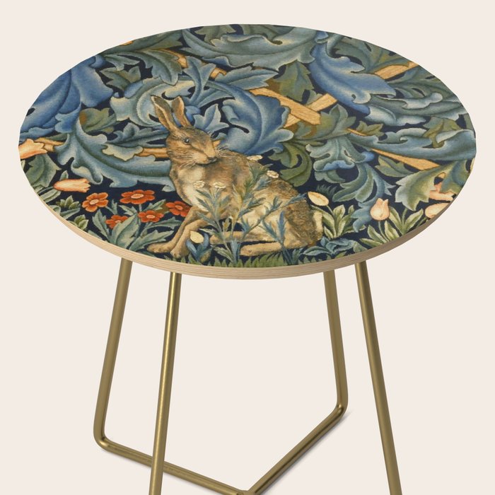 William Morris Forest Rabbit , Morris Floral Side Table Gallery Image 2