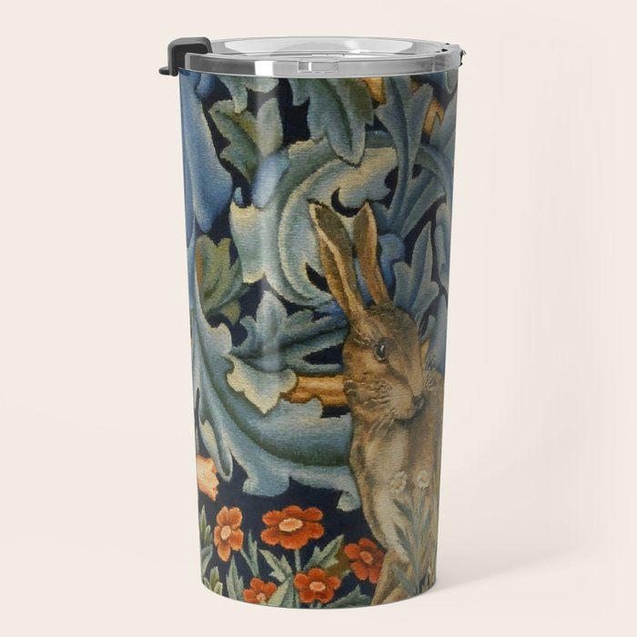 William Morris Forest Rabbit , Morris Floral Travel Mug Gallery Image 3