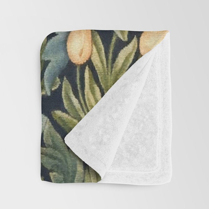 William Morris Forest Rabbit , Morris Floral Throw Blanket Gallery Image 3