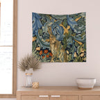 William Morris Forest Rabbit , Morris Floral Wall Tapestry Gallery Image 2