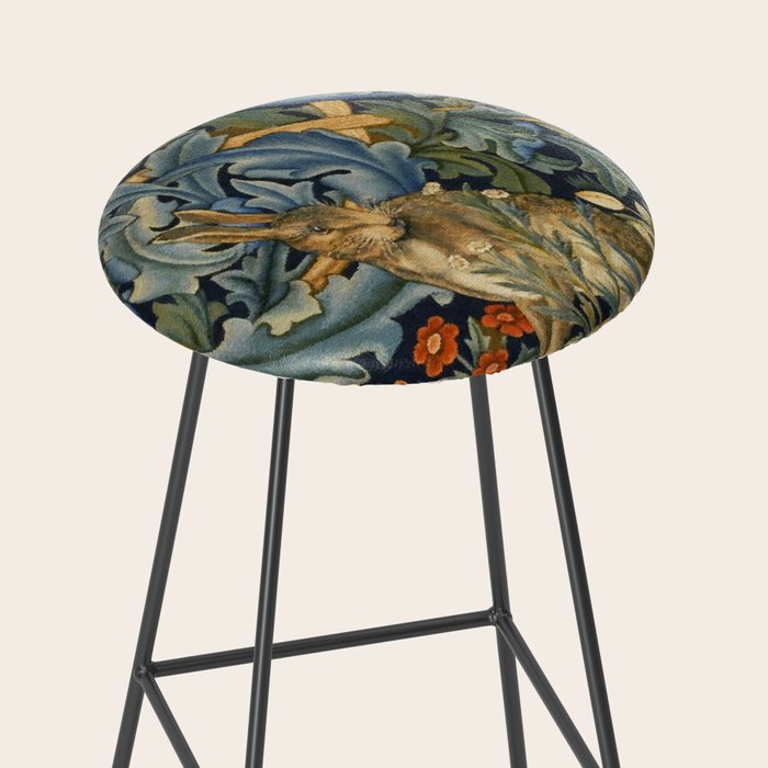 William Morris Forest Rabbit , Morris Floral Stool Gallery Image 2