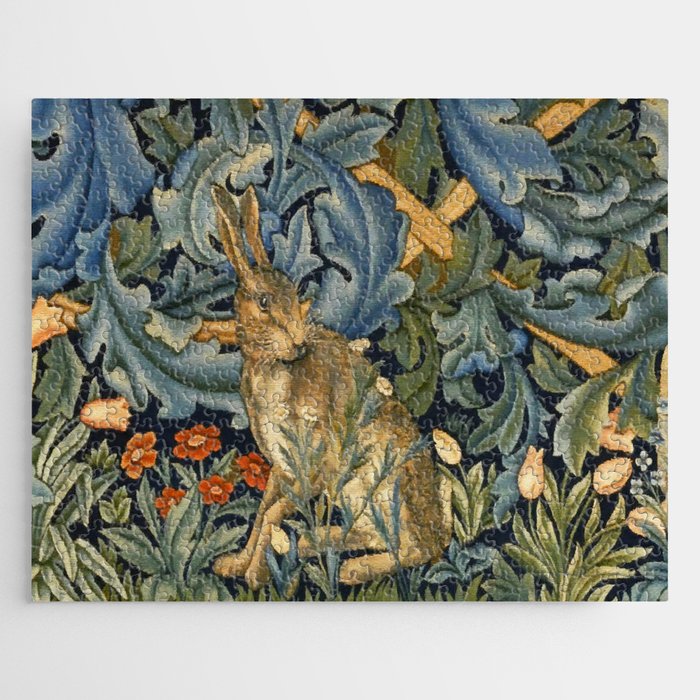 William Morris Forest Rabbit , Morris Floral Jigsaw Puzzle Gallery Image 1