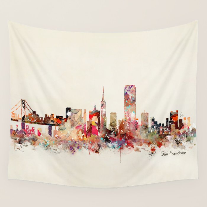 San Francisco city Wall Tapestry Gallery Image 1