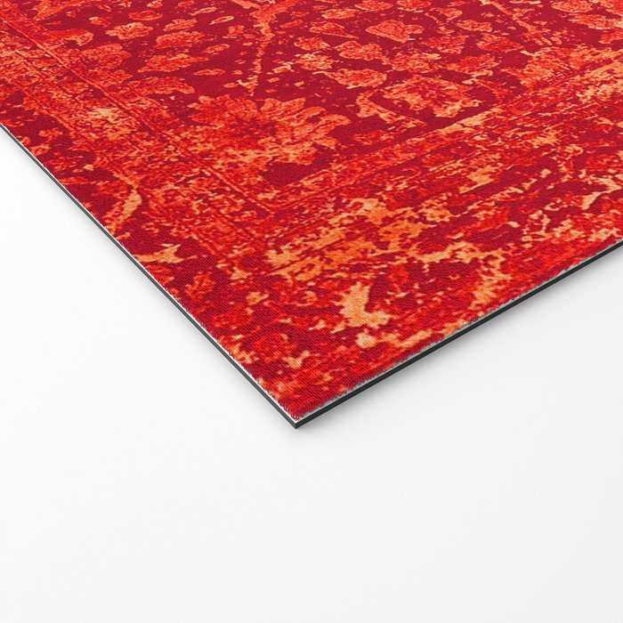 Orange Boho Oriental Traditional Antique Moroccan Style Welcome Mat Gallery Image 2