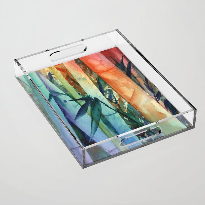 Kauai Rainbow Bamboo 2 Acrylic Tray Gallery Image 1