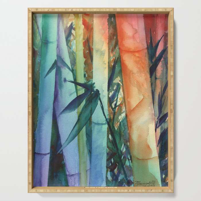 Kauai Rainbow Bamboo 2 Serving Tray Gallery Image 1