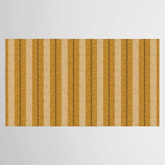 ivy stripes - mustard and black Tablecloth Gallery Image 2