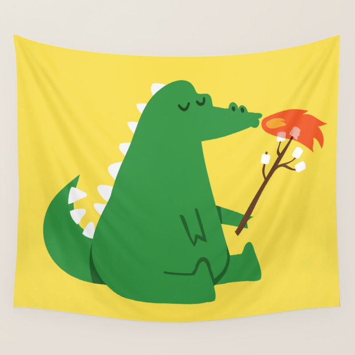 Dragon and Marshmallow Wall Tapestry Gallery Image 1