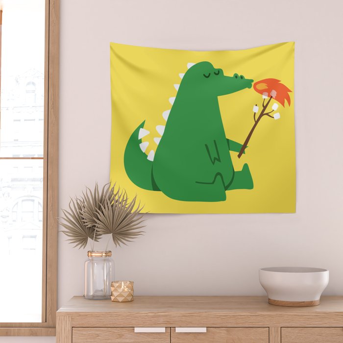 Dragon and Marshmallow Wall Tapestry Gallery Image 2