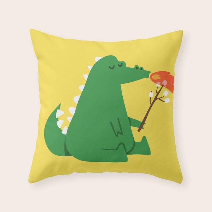 Dragon and Marshmallow Throw Pillow Gallery Image 6