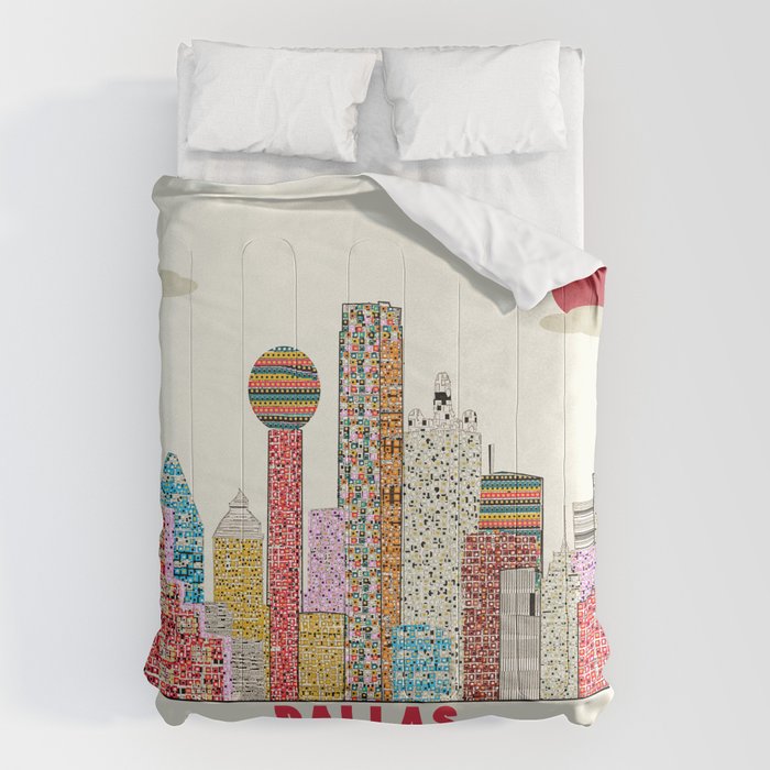 dallas skyline  Comforter Gallery Image 1