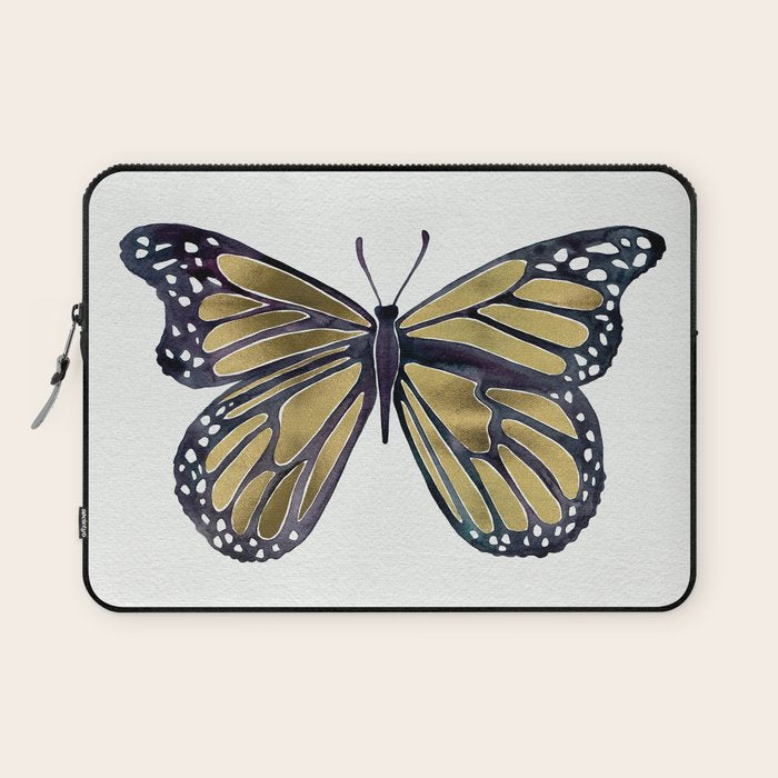 Gold Butterfly Laptop Sleeve Gallery Image 1