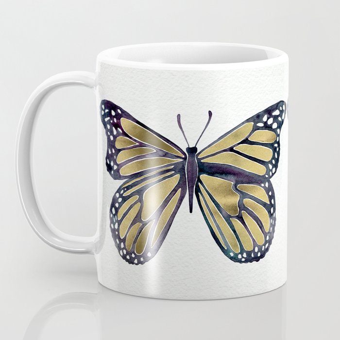 Gold Butterfly Coffee Mug Gallery Image 3