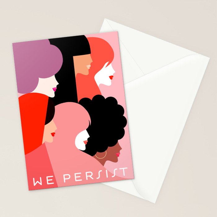 Girl Power we persist  #girlpower Stationery Card Gallery Image 2