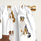 Australian Shepherd Colors Pattern Window Curtain Gallery Image 2