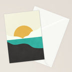 Sunny Island - Gold Green Stationery Card Gallery Image 2