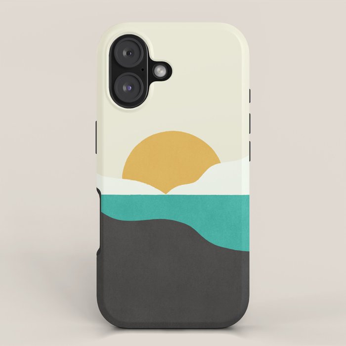 Sunny Island - Gold Green iPhone Case Gallery Image 1