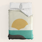Sunny Island - Gold Green Duvet Cover Gallery Image 6