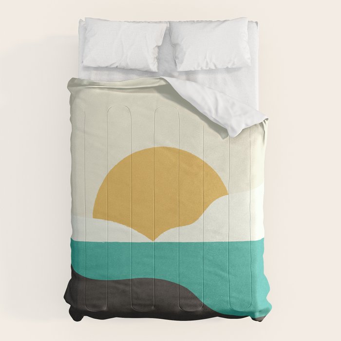 Sunny Island - Gold Green Comforter Gallery Image 1