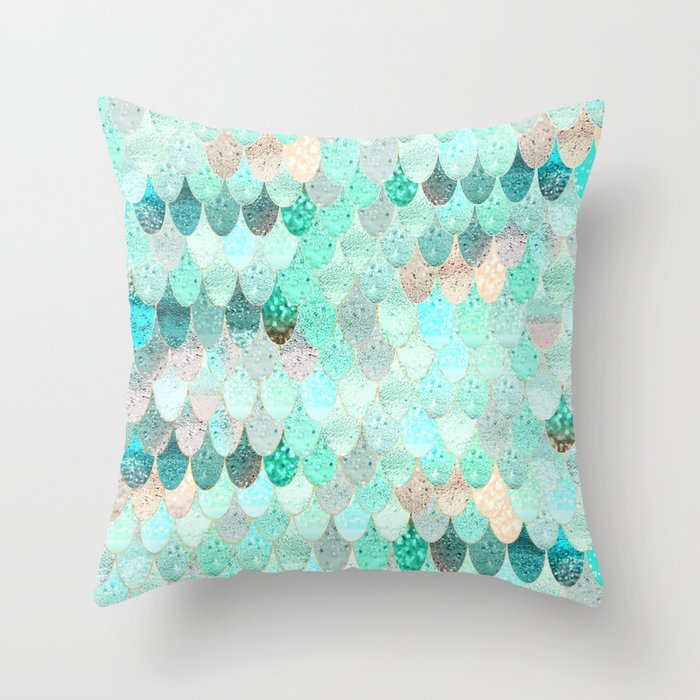 SUMMER MERMAID Throw Pillow Gallery Image 6