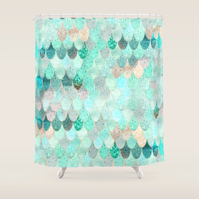 SUMMER MERMAID Shower Curtain Gallery Image 1