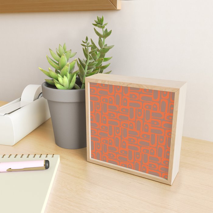 Midcentury Mid Mod Piquet Inspired by PANTONE 17 1230 Color of the Year Mocha Mousse Mini Art Print Gallery Image 2