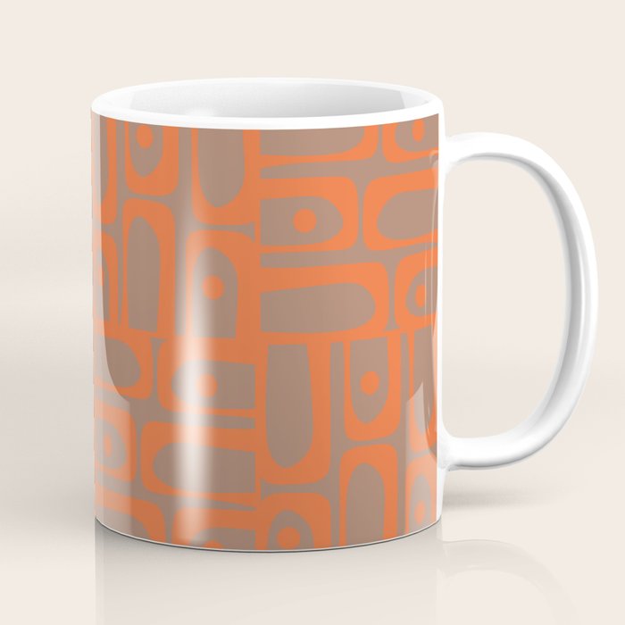 Midcentury Mid Mod Piquet Inspired by PANTONE 17 1230 Color of the Year Mocha Mousse Coffee Mug Gallery Image 1