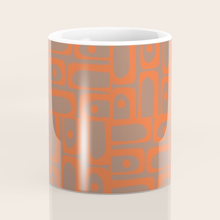Midcentury Mid Mod Piquet Inspired by PANTONE 17 1230 Color of the Year Mocha Mousse Coffee Mug Gallery Image 4