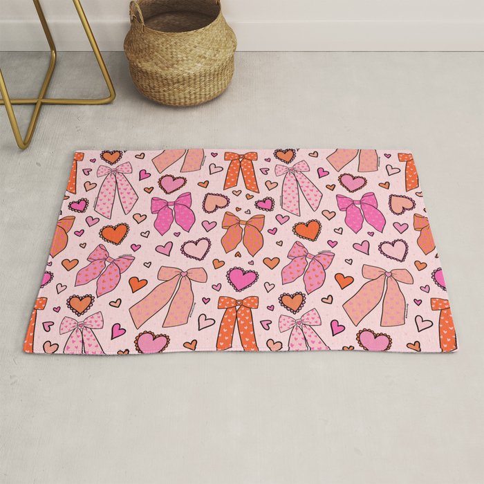 Valentine Bow Print Rug Gallery Image 1