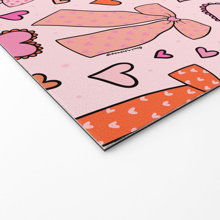 Valentine Bow Print Welcome Mat Gallery Image 2