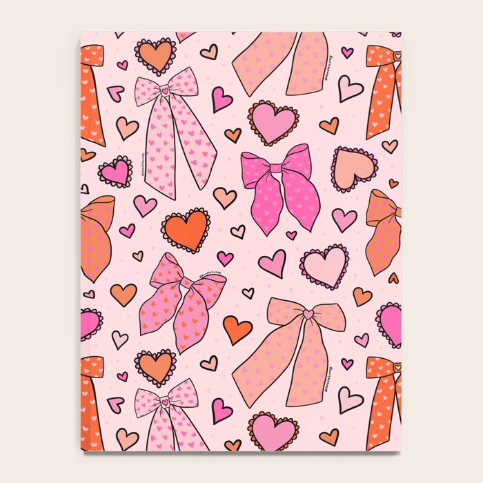 Valentine Bow Print Notebook Gallery Image 4