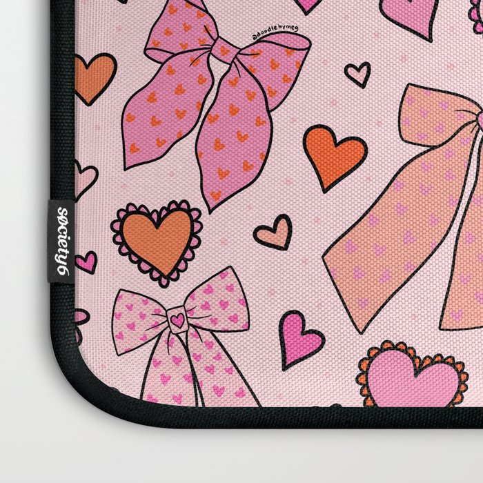 Valentine Bow Print Laptop Sleeve Gallery Image 3
